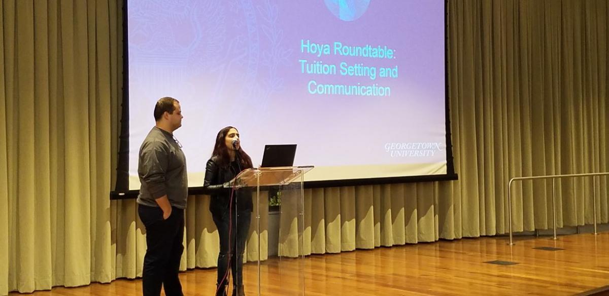 Members of Georgetown's Student Government play an active role in shaping Hoya Roundtable agendas